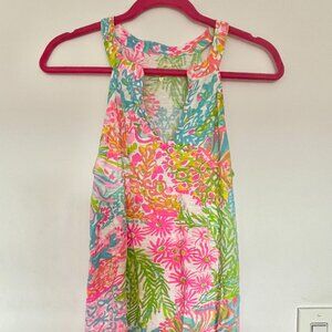 Lilly Pulitzer Arya Tank in Octopus Fish Lovers Coral Print Size S